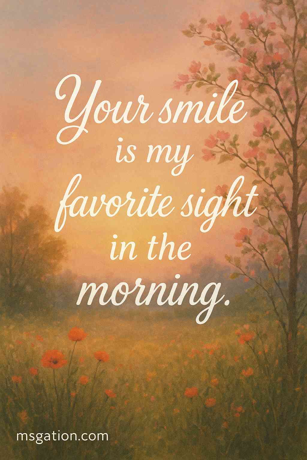 Your smile is my favorite sight in the morning.