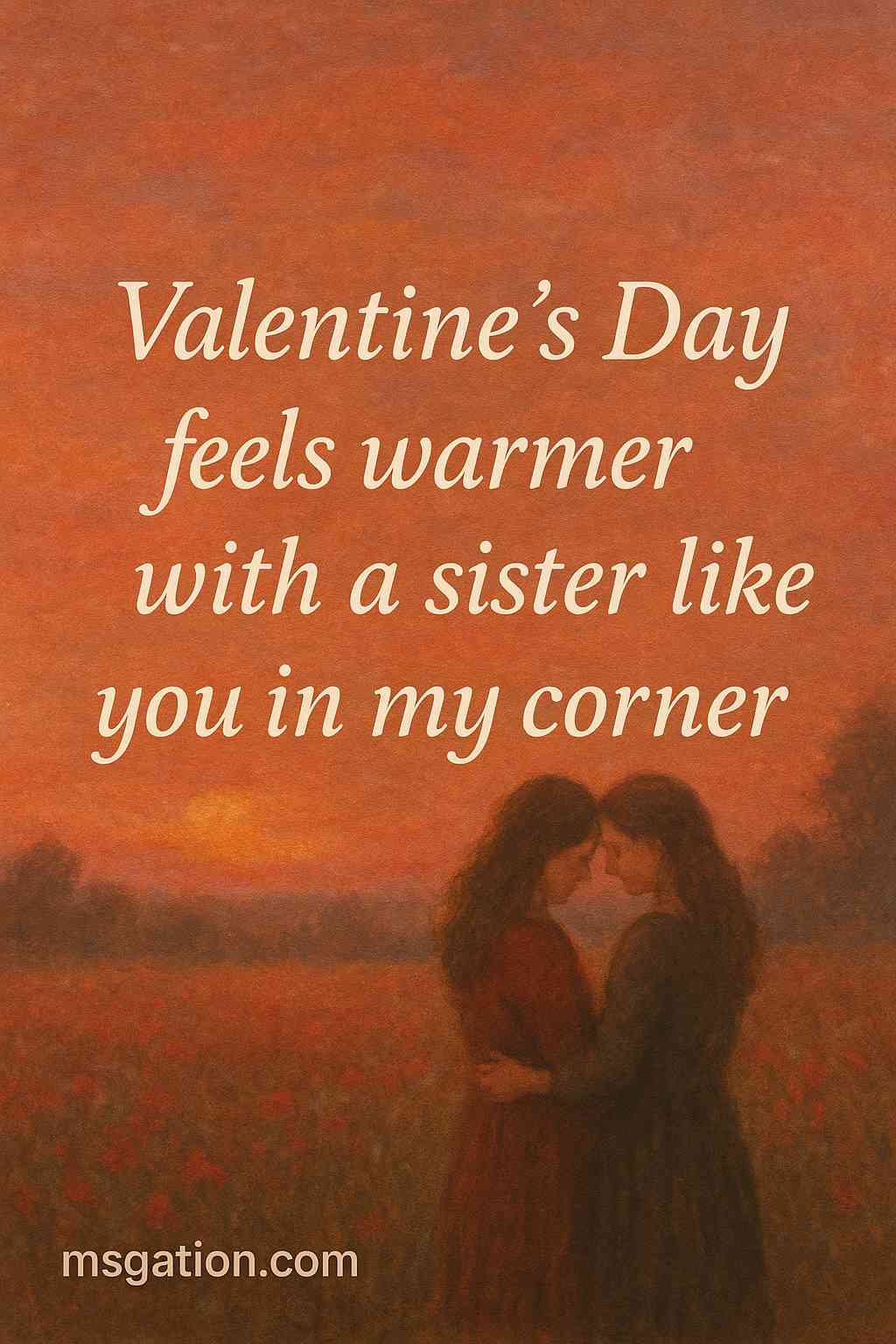 Valentine’s Day feels warmer with a sister like you in my corner.