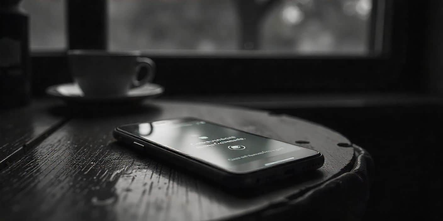 Phone screen displaying polite financial help request.
