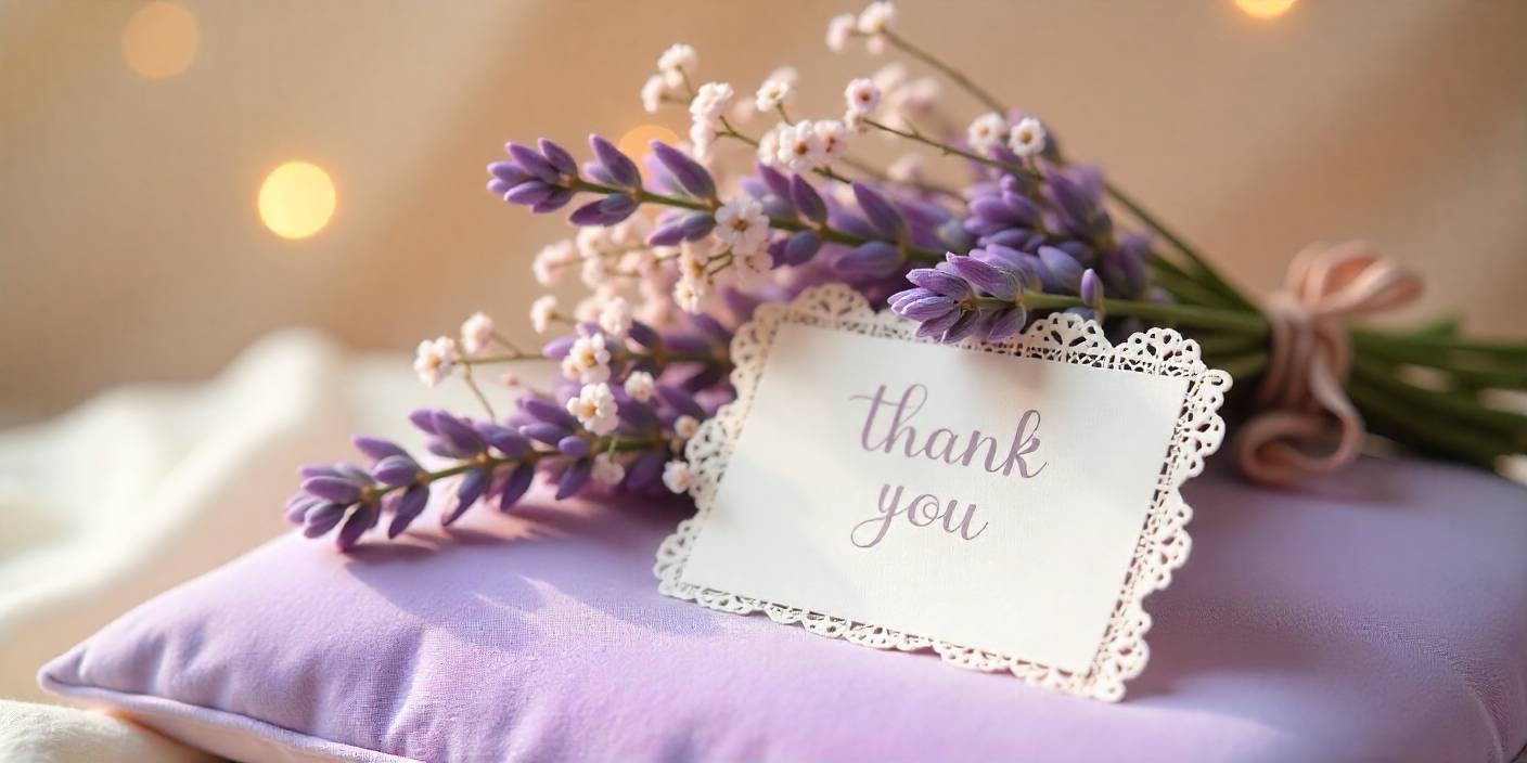Thank you card with flowers symbolizing appreciation for someone special.