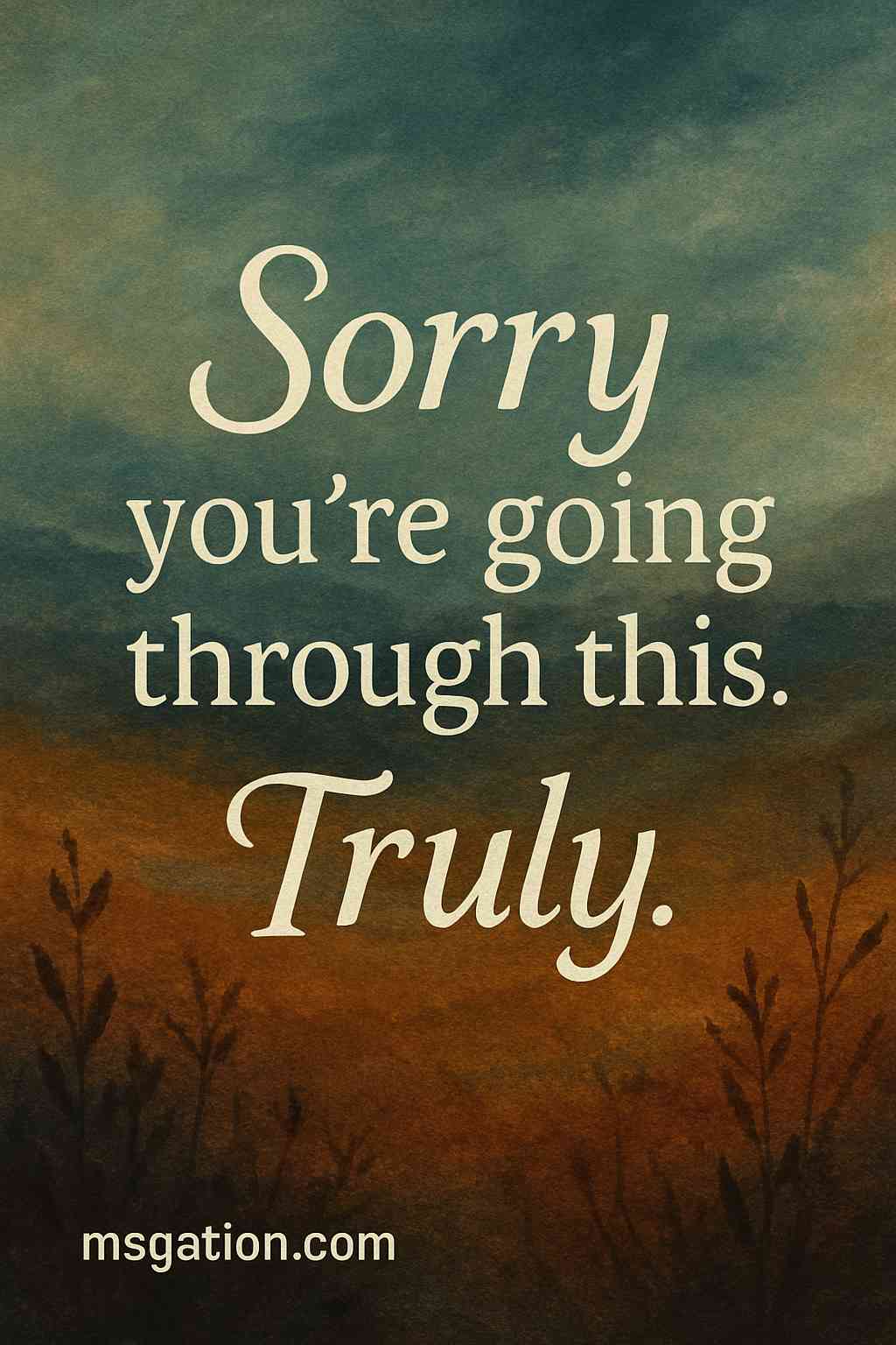 Sorry you’re going through this. Truly.
