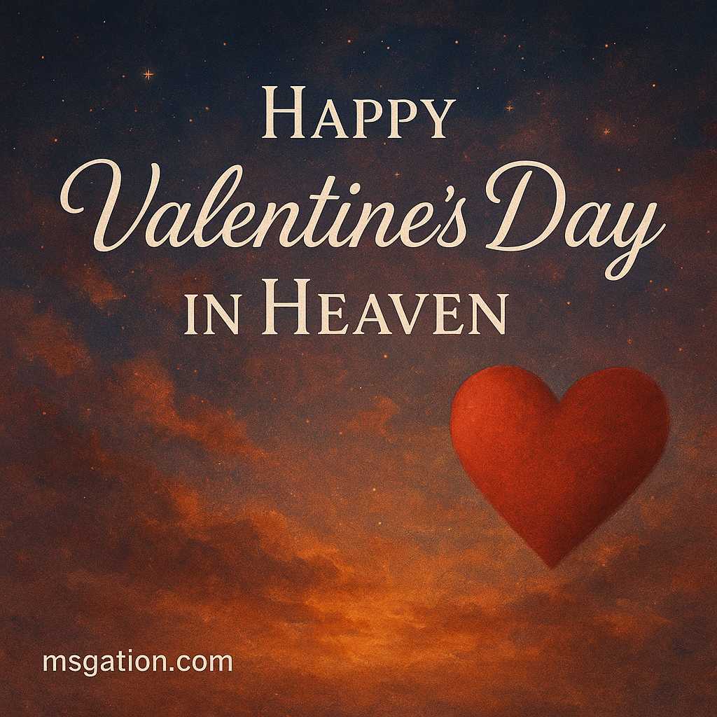 Happy Valentine's Day in Heaven Card message