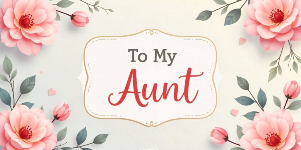 55+ Amazing Mother’s Day Messages for Aunt Beautiful Mother’s Day card for aunt on floral background symbolizing appreciation and love.