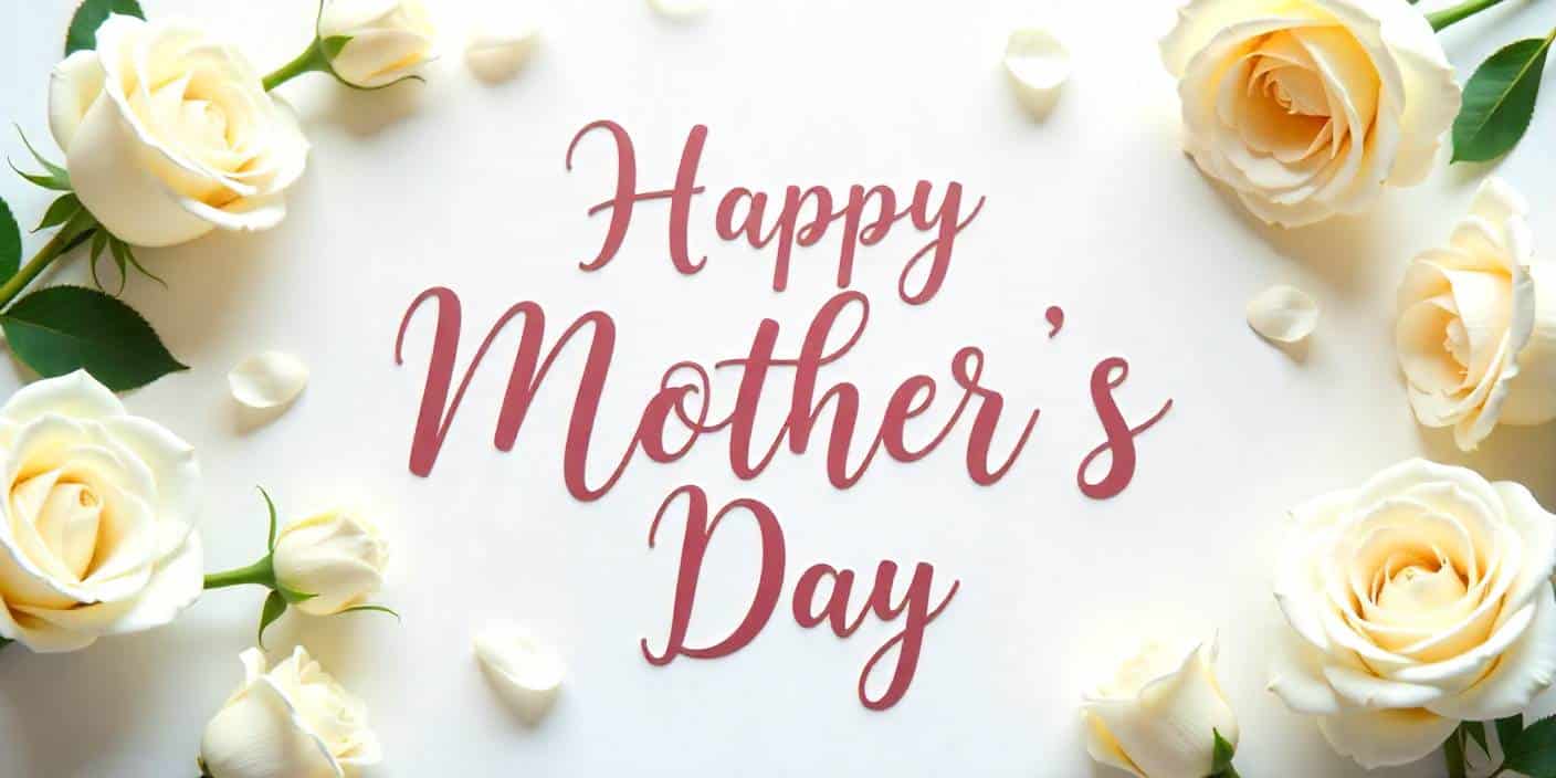 Sweet happy mothers day with roses.