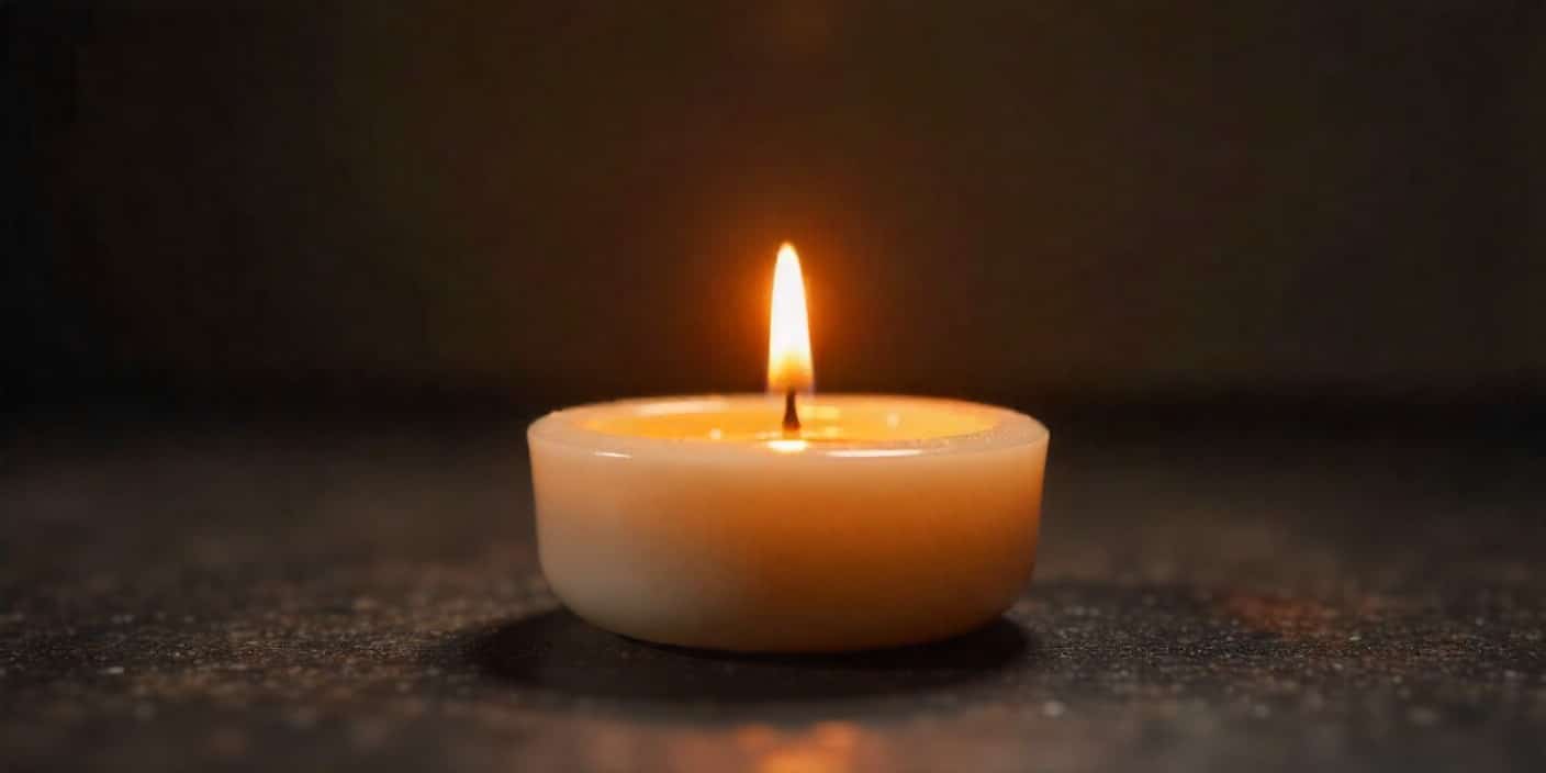 Peaceful mother death anniversary tribute with candlelight.