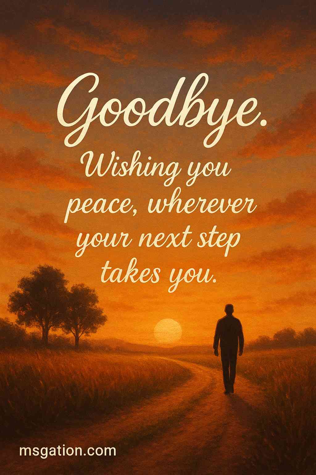 Goodbye. Wishing you peace, wherever your next step takes you.