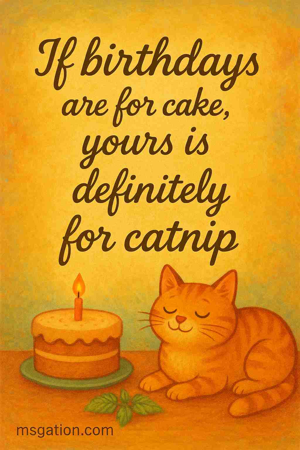 If birthdays are for cake, yours is definitely for catnip.