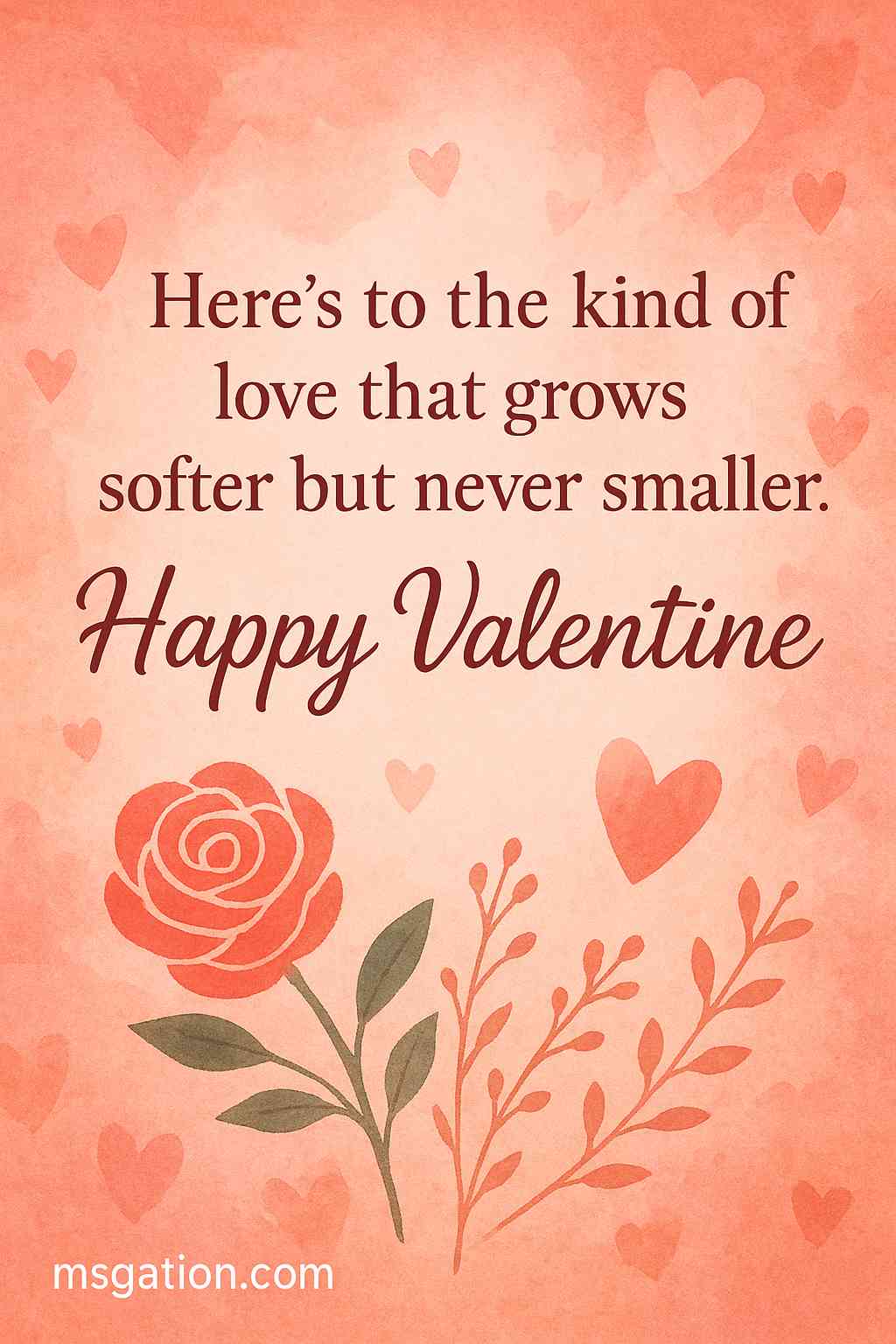 Here’s to the kind of love that grows softer but never smaller. Happy Valentine.