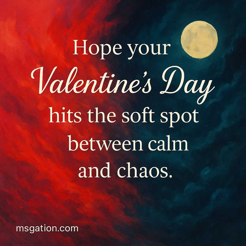 Hope your Valentine’s Day hits the soft spot between calm and chaos.