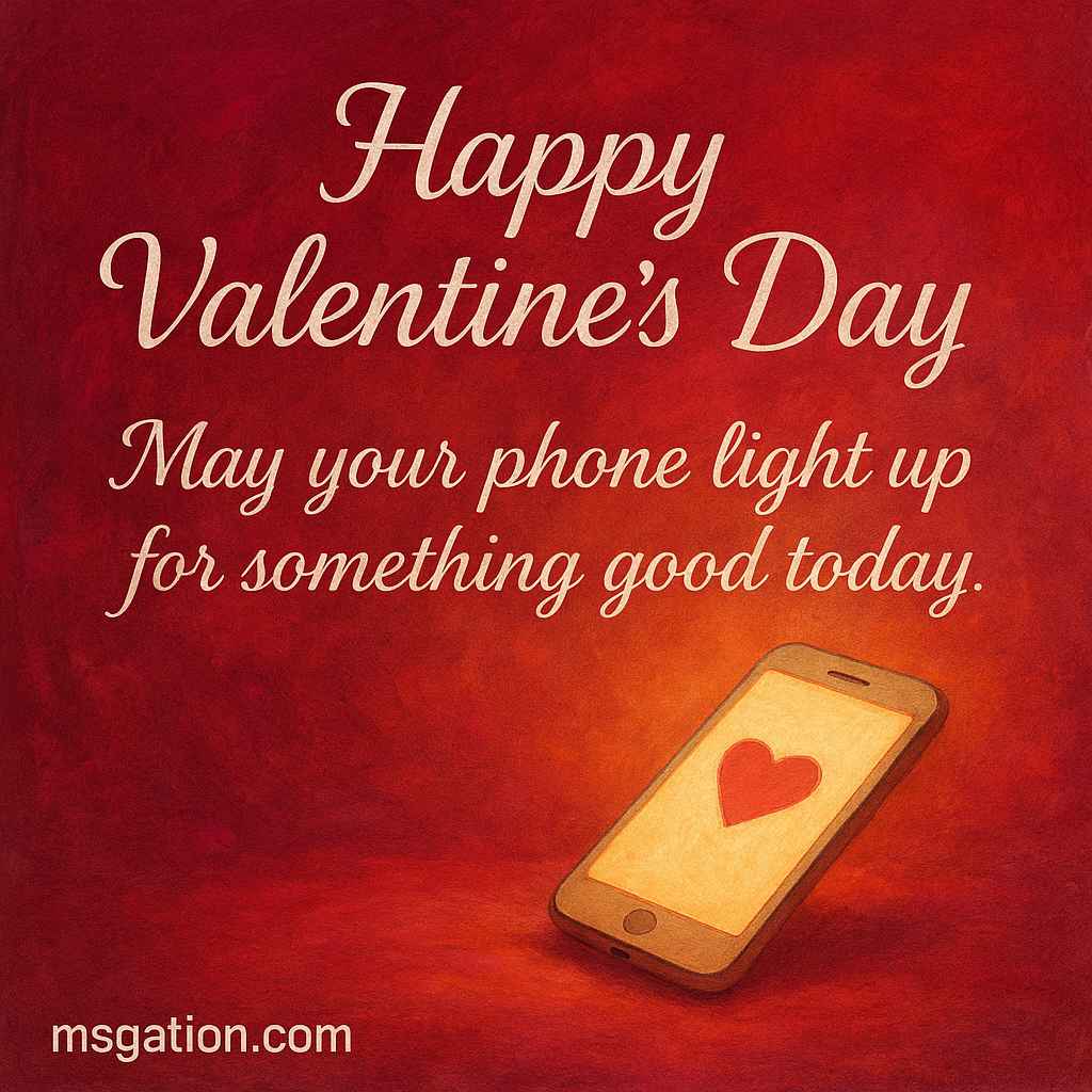 Happy Valentine’s Day. May your phone light up for something good today.