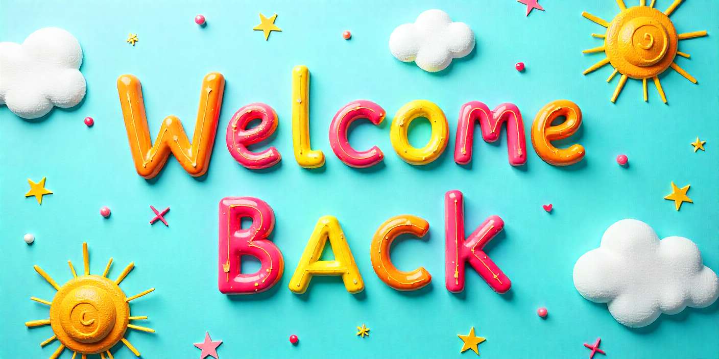 Welcome back to work image for employee.