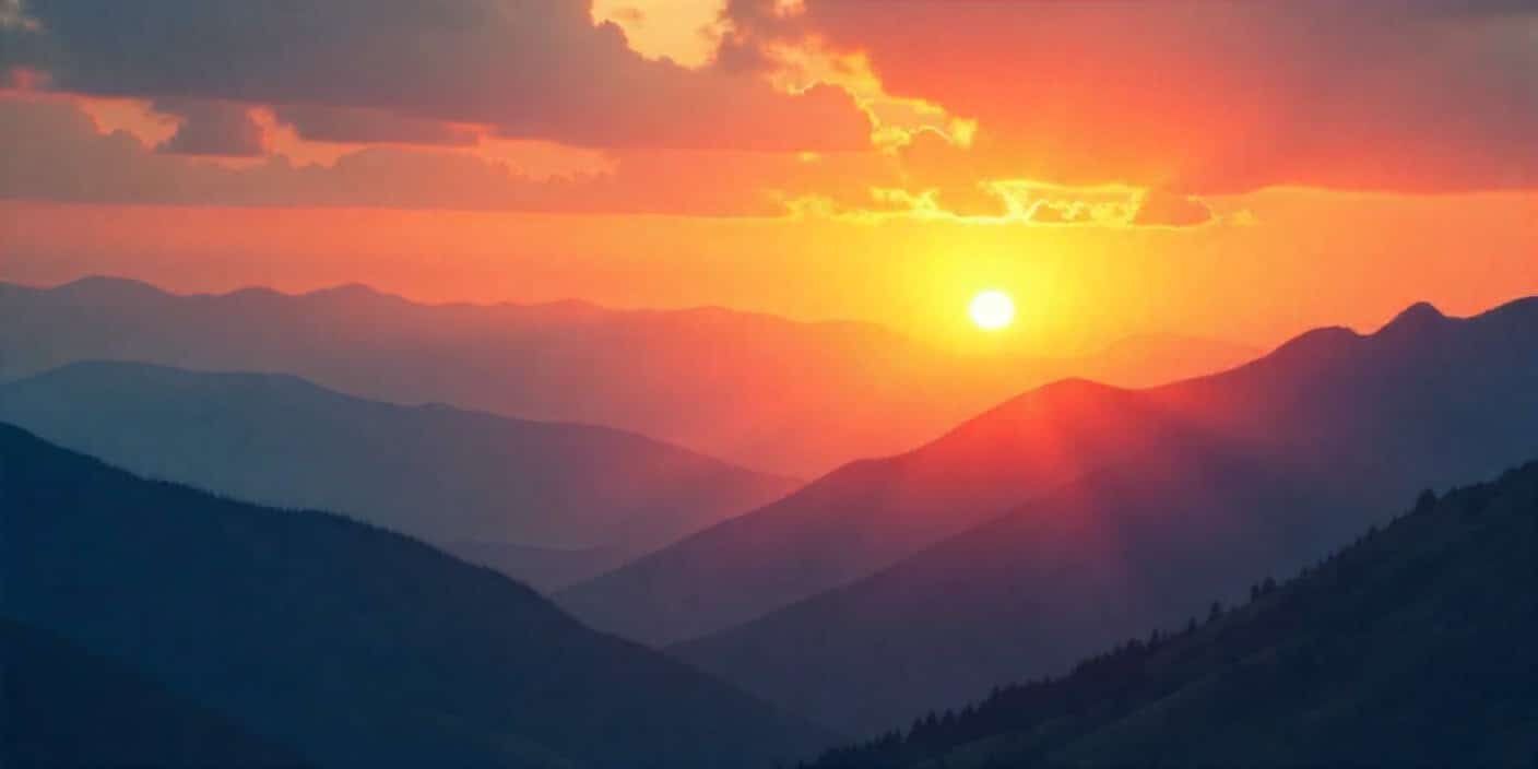 Sunrise over mountains symbolizing hope and motivation for job seekers.